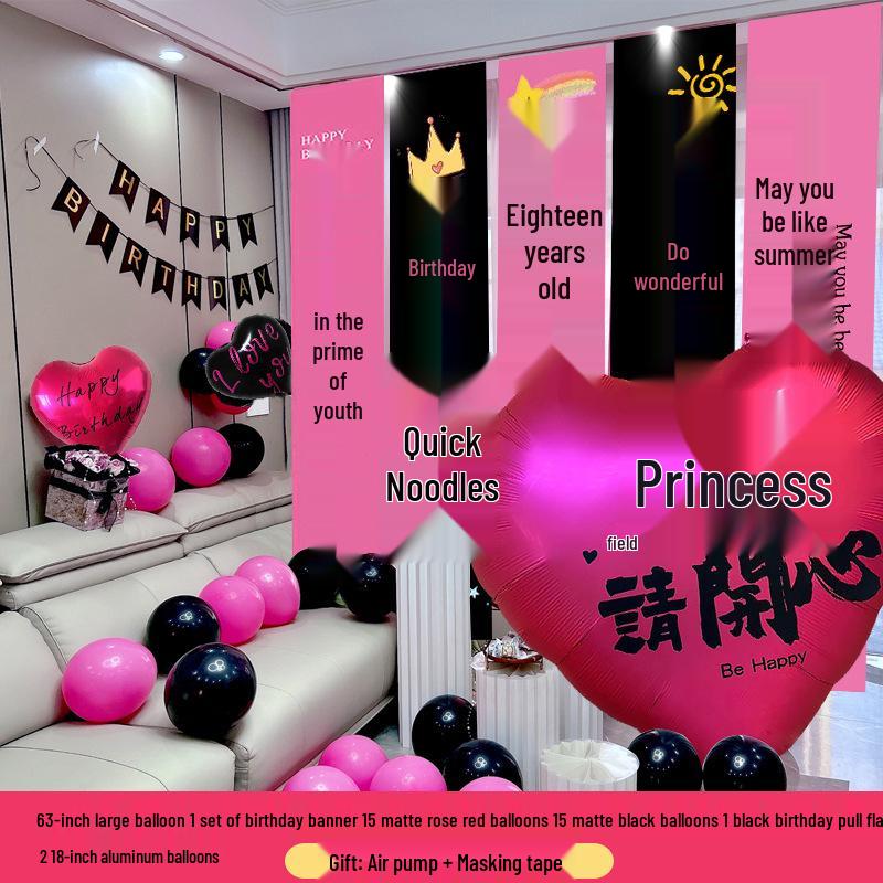 Extra Large Heart-Shaped Balloon for Goddess Festival & Women's Day Princess Birthday Party