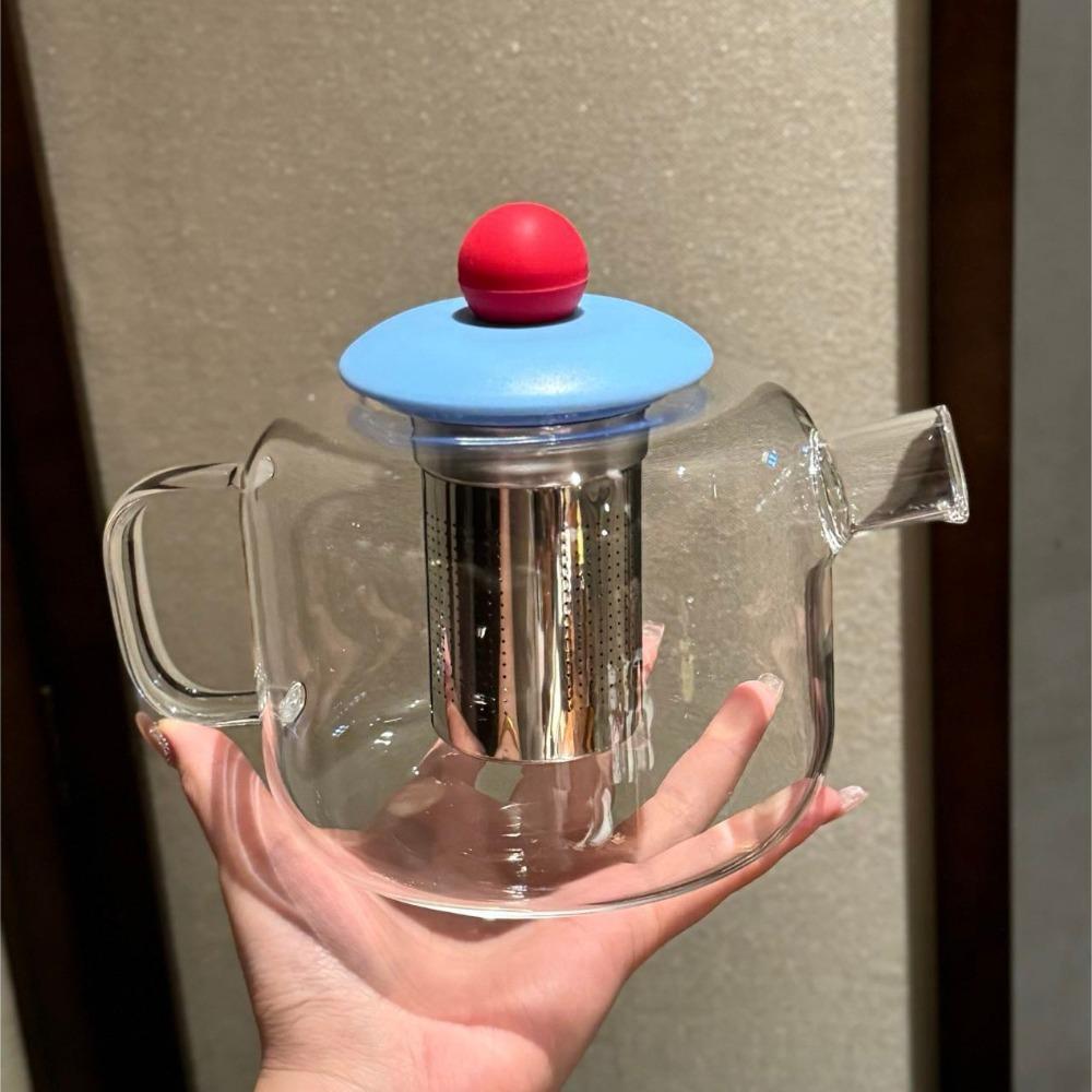 1000ml Glass Teapot Borosilicate Glass 304 Stainless Steel Tea Maker Removable Infuser Heat Resistant Tea Brewer Office