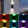 Decoration Solar wall lamp Led solar lights Color Changing Waterproof Wall Lamp Solar Lighting For Walkway Fence Stairs