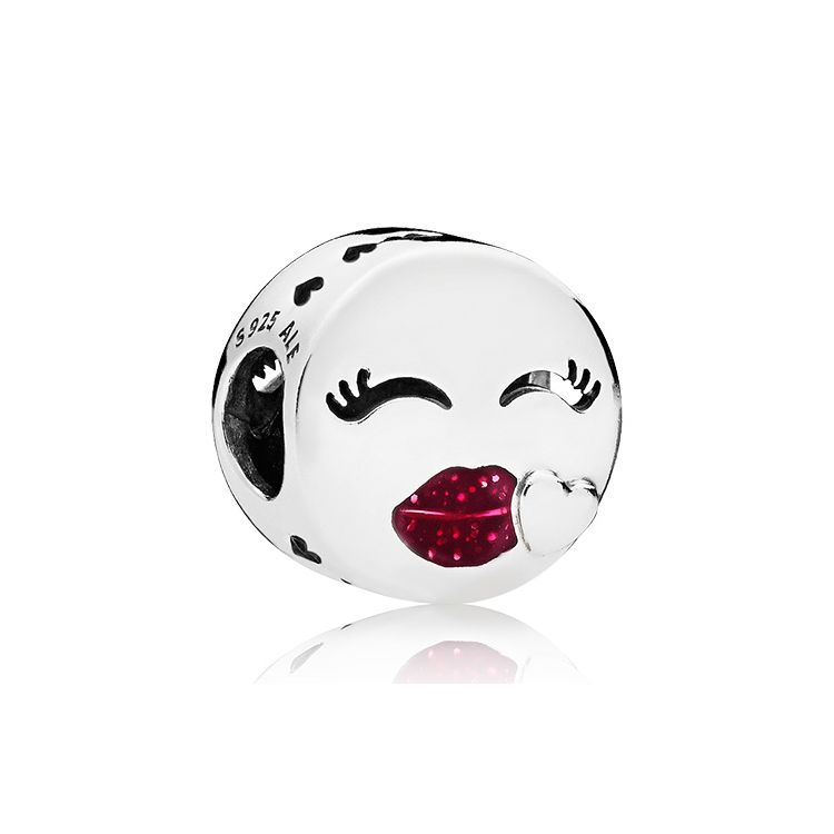 Pandora Kiss Charm Red Unisex Charm 796561EN152-1 Red