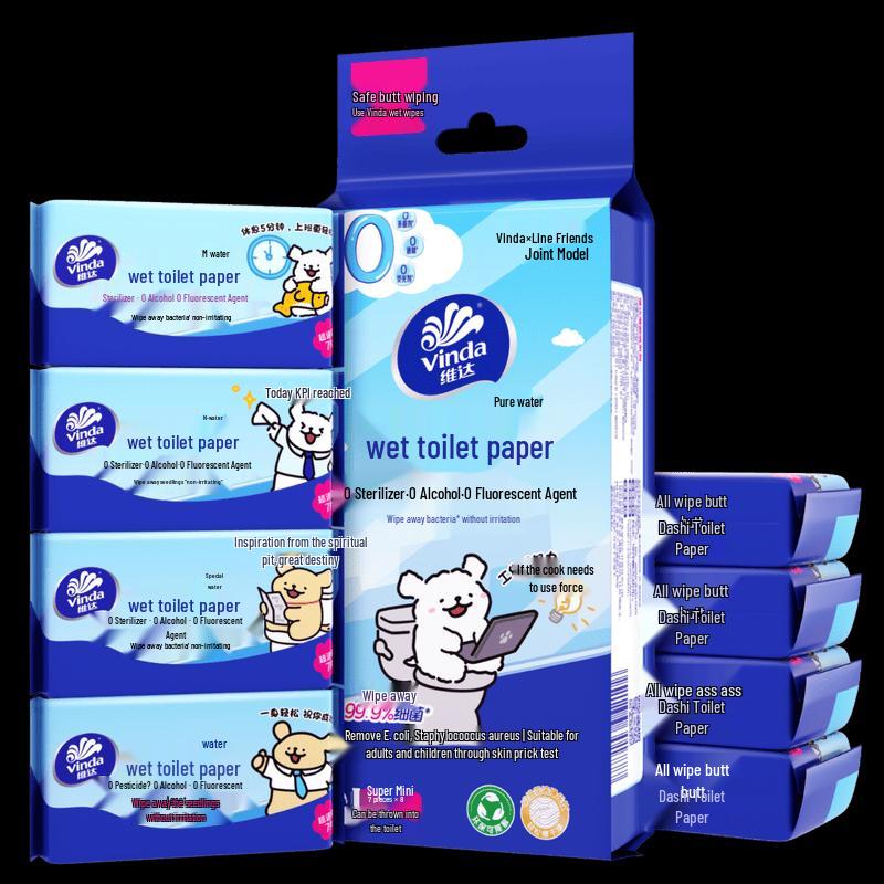 Vinda Line Dog Portable Wet Toilet Wipes