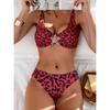 Leopard Swimwear Sexy Bikinis Patchwork Swimsuit Women Bathing Suit Print Bikini Sets Push Up Beachwear Female Biquini