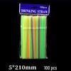 Colored Bendable Plastic Drink Straws, 100 Pieces, Food-Grade PP, Black, Suitable for Soy Milk.