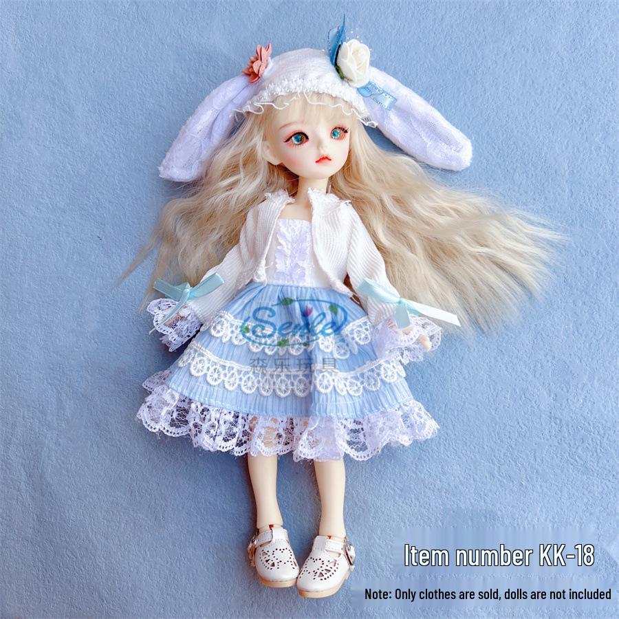 6-Punkt BJD Puppe 30cm Lolita Mädchen Kleiderset - Perfektes Geschenk