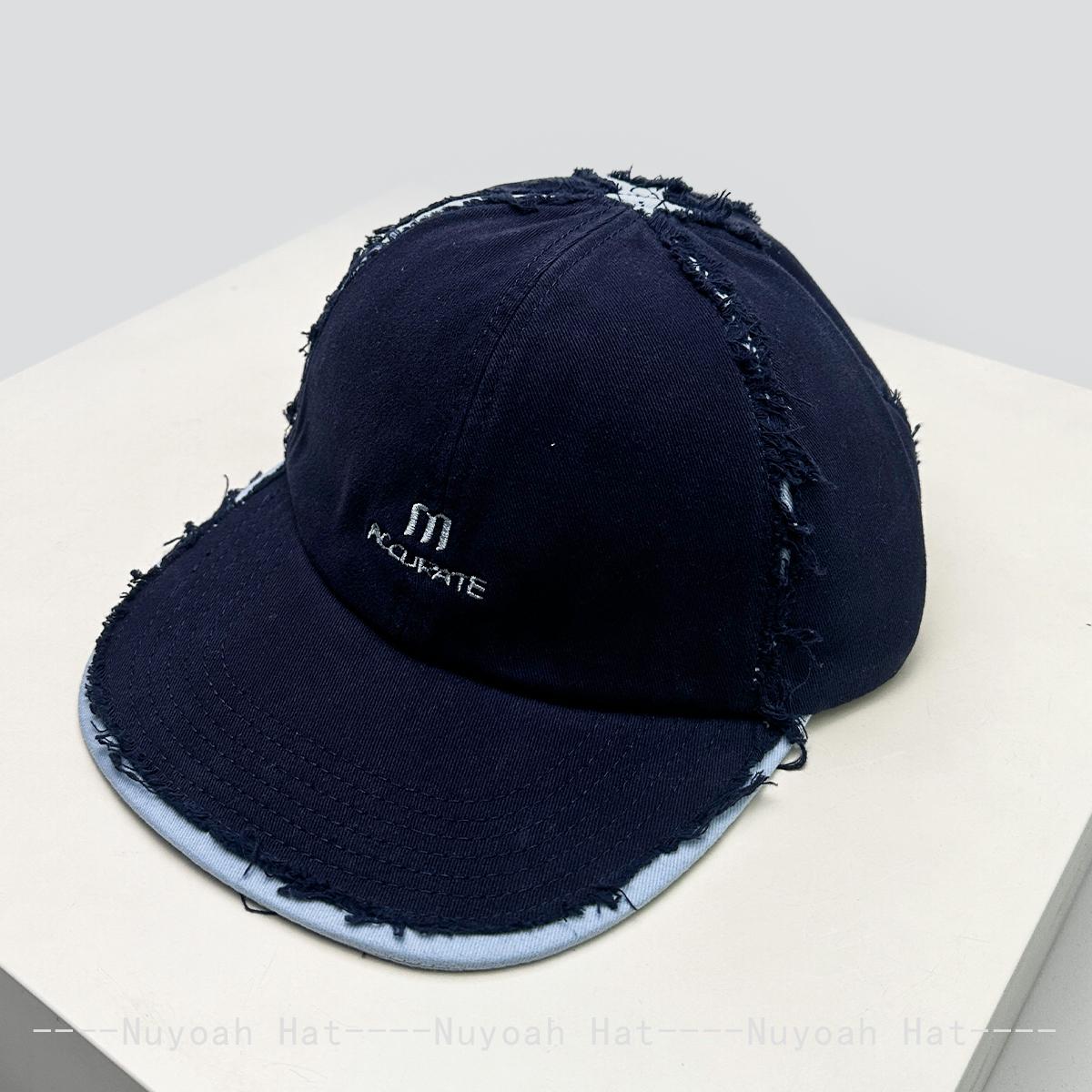 

And Women Korean Style Vintage Embroidered M Letter Prints Baseball Caps Sun Protection Flat Brim All-Match Street Style Peaked Hats Fashion 56-60cm