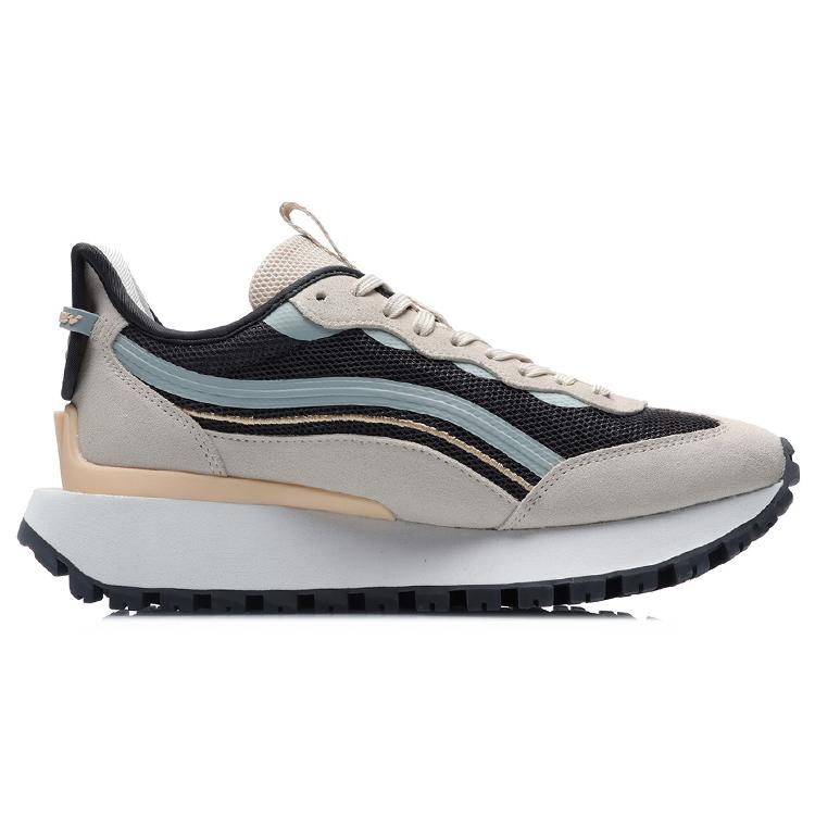 Li Ning CF Casual Shoes Women's Low top Apricot/Blue/Black AGCR278-5