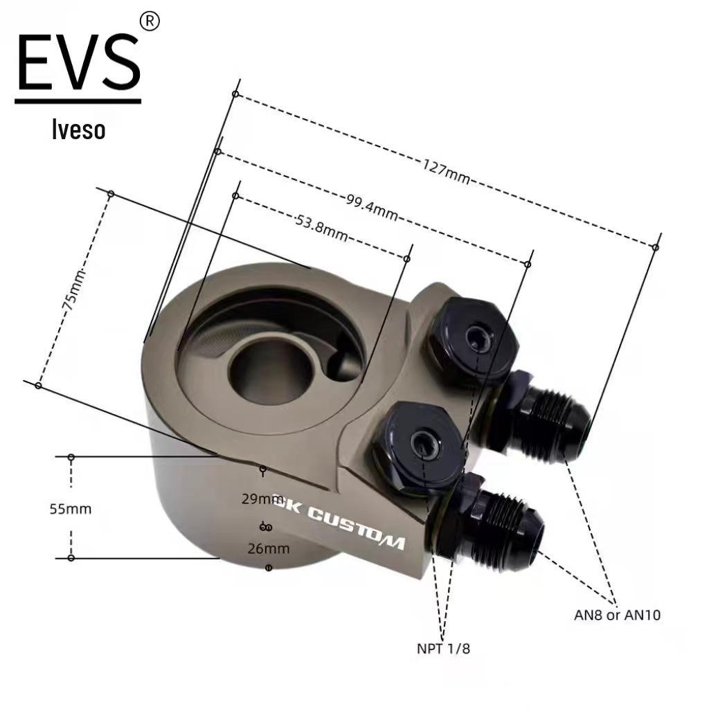 

Car Modification Medium Thickness Oil Cooler Radiator Adapter Base AN10/AN8 AN8/(3/4-16 center rod)(M20-1.5 center rod)