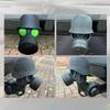 Trailer Hitch Cover With Steel Helmet And Gas Mask 3D Printed Trailer Hitch Ball Cover Prevent Receiver Tube From Rusting