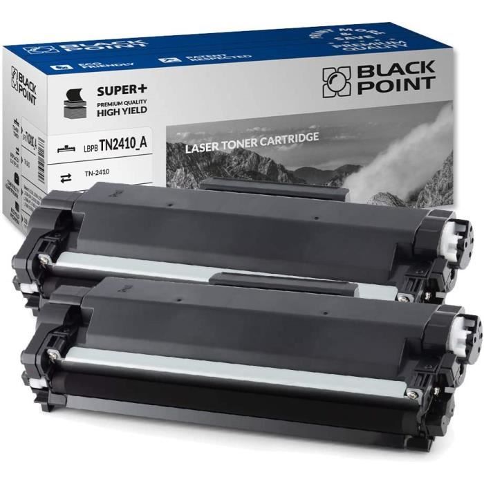 Toner Compatible - BLACK POINT - TN-2410 - 2 Cartouches - Noir - Rendement 3000 pages