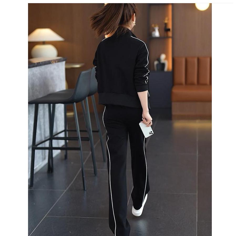 Lässiger Sportanzug Herbst und Winter Koreanische Version Damenmode Altersreduzierend und Schlank Strickjacke Sweatpants Zweiteiliger Anzug