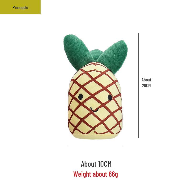 Plüsch-Quietschspielzeug für Haustiere in Gemüse- und Obstform für Hunde