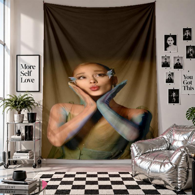 Wall TapestryAriana Grande Art Hanging Cloth Decorative Background Cover for Room Decoration