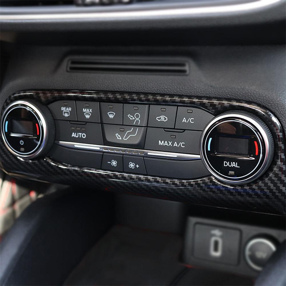 Carbon Fiber Stytle Air Condition Knob Panel Trim for Ford Bronco Sport 2021 202