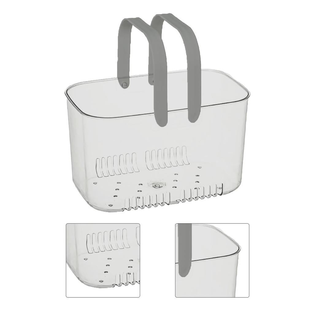 Clear Hand Basket Comfortable Handle Ventilation Holes Easy Access Versatile Fruit Storage Basket
