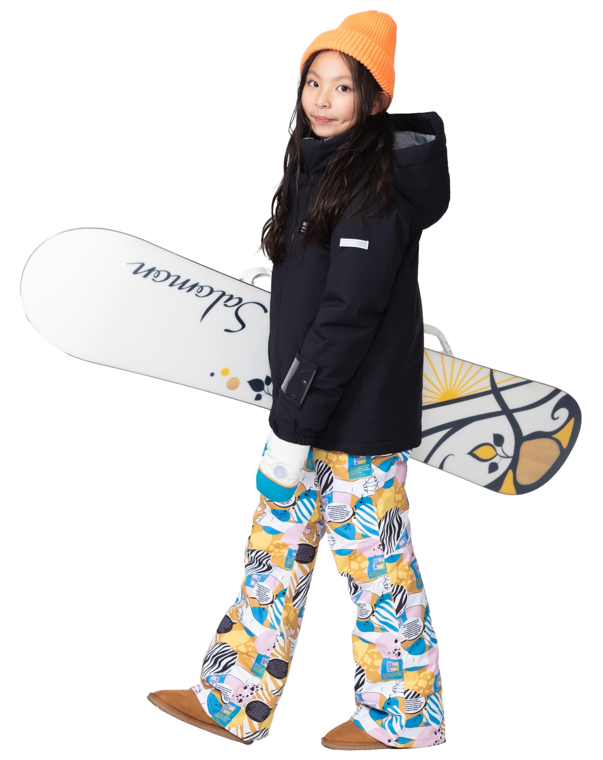 

[Onyone] Лыжный костюм RES77004 Детский слитный костюм BLK x ORN 150