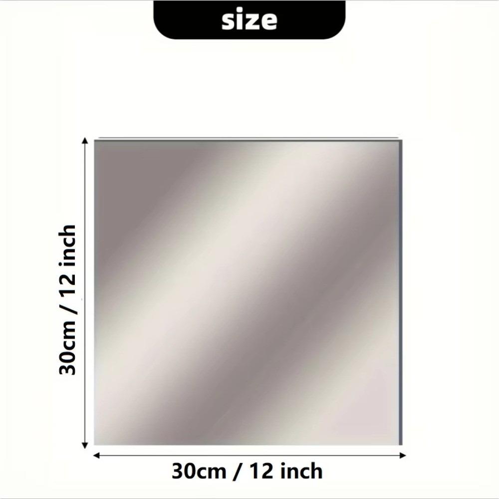 4pcs Thickened Acrylic Mirror Stickers 20/30cm DIY Art Stickers New 3D Mirror Stickers  Living Room