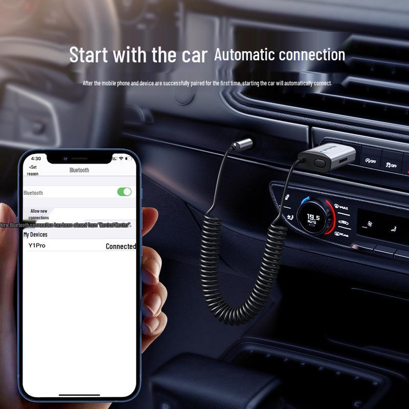 Bluetooth 5.2 Auto-Audio-Empfänger & Lautsprecher-Adapter für HD-Musik und Anrufe.