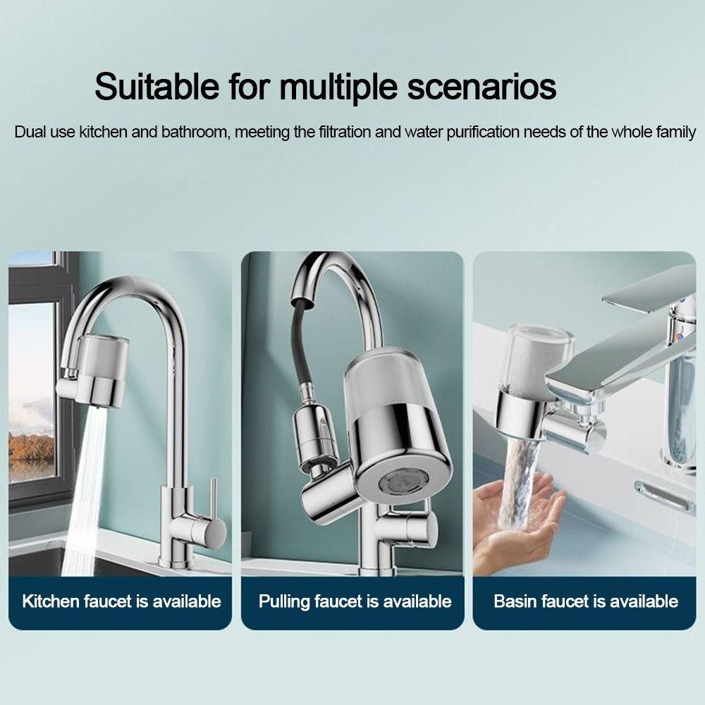 Anti-splash Kitchen Faucet Nozzle 2-Mode Adjustable Water Saving Sprayer Nozzle Tap Spray 720°Rotation Water Outlet Taps