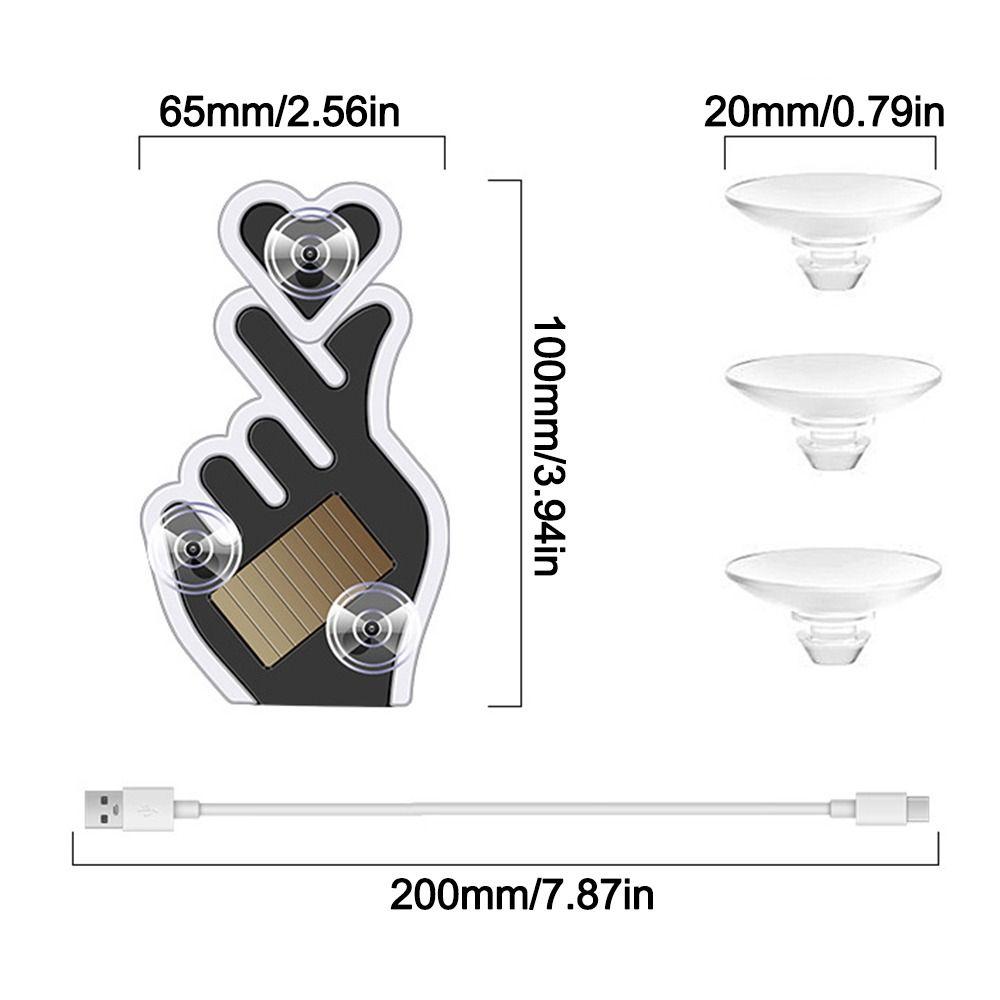 Wireless Hand Heart Neon Light DIY Car Window Ambient Lamp New Decorative Light