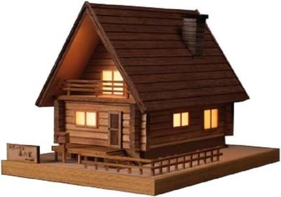 Woody Joe Akari Domek z bali Domek leśny Drewniany Model Zestaw do montażu Nr 2 (Budynek)
