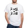 CafePress Rock N Roll White T Shirt Men's 100% Cotton, Classic Graphic White T-Shirt