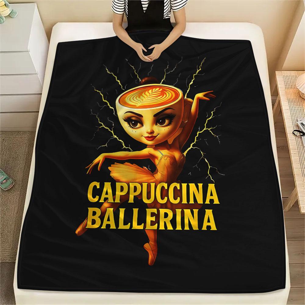 1PC Ballerina Patterned Flannel Blanket Suitable For All Seasons for Home Decor Warmth and Comfort Gifts Holiday Present