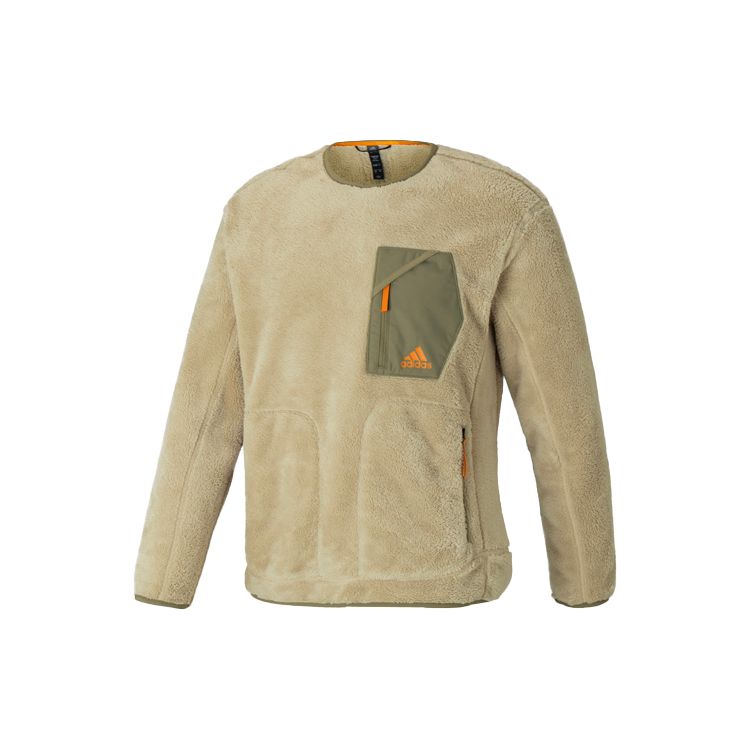 

Adidas Повседневная спортивная флисовая куртка с круглым вырезом для мужчин Верхняя одежда Prairie-Brown HD2722