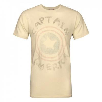 Junk Food Mens Originals Logo Captain America T-Shirt