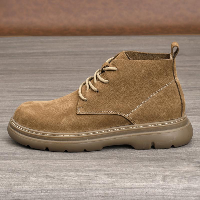 Short Boots Men's 2026 Spring and Autumn New Style Mid Top British Style Low Top Leather Shoes Men's Short Boots