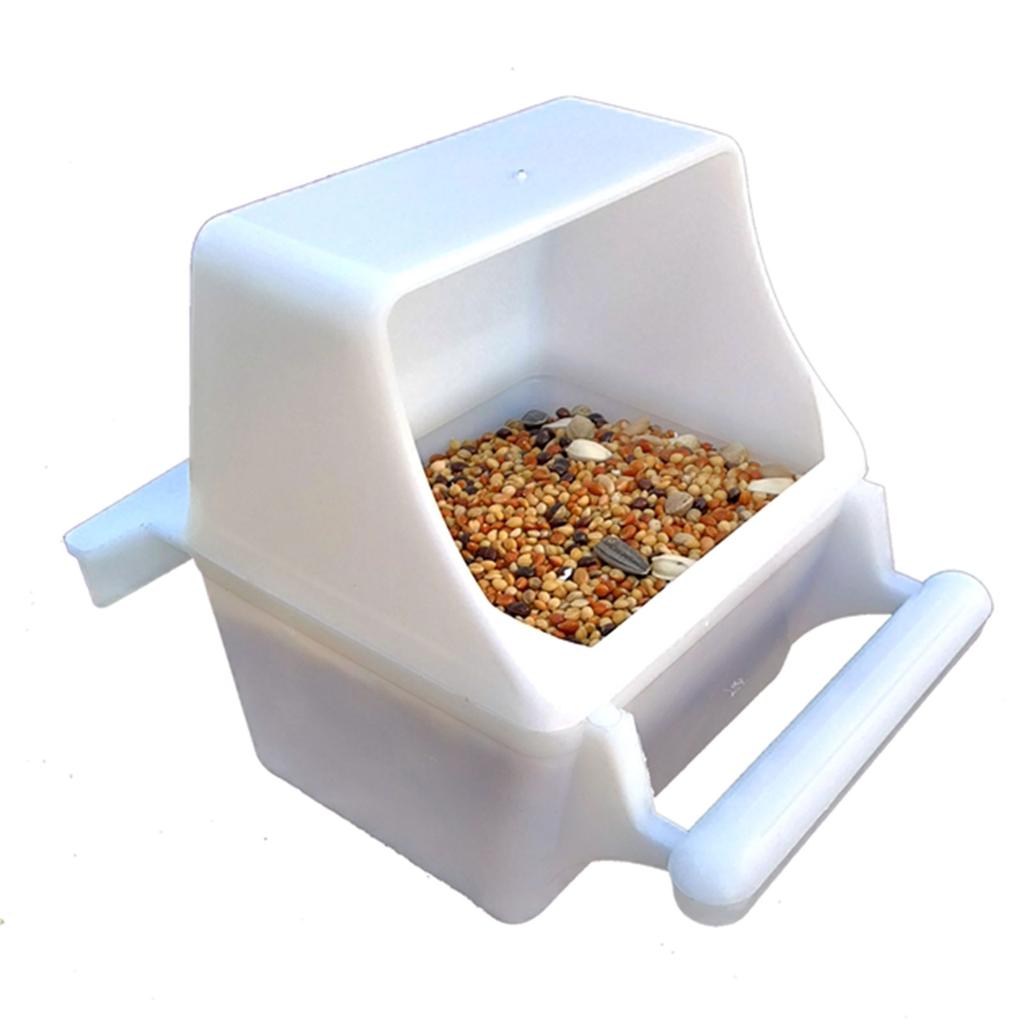 Hanging Bird Feeders for Cage Plastic Food Container with Perch for Parakeets