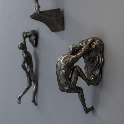 European Style Rock Climbe Statue Unique Abstract Character Pendant Wall Decor