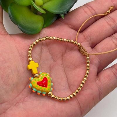 Women Bohemian Beaded Bracelet Colorful Heart & Star Charms Adjustable Chain Perfect For Daily Wear Vacation And Holiday Gift