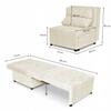 Fold-out Armchair with Sleeping Function KIMO Bedding Container Ramona Beige
