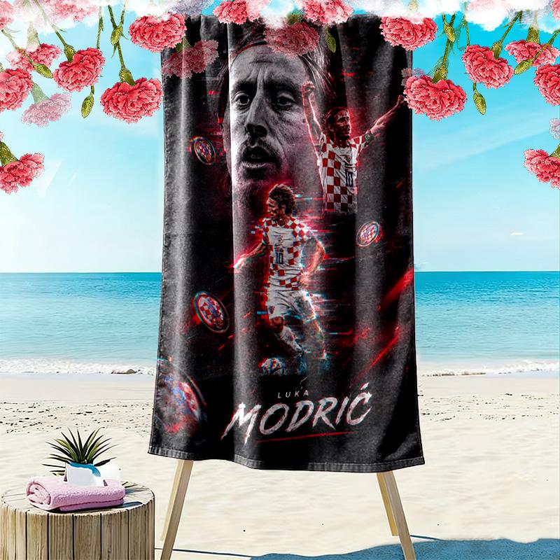 Thank You Luka Modric Beach Towel Beach Towel For Vacation Photos Portable For Travel Seaside Absorbent Bath Towel Quickdrying Swim Towel Printing