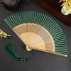Folding Fan with Narrow Edges In Ancient Style, New Chinese Style Portable Summer Hollow-Out Fan for Women, Suitable for Hanfu and Dance
