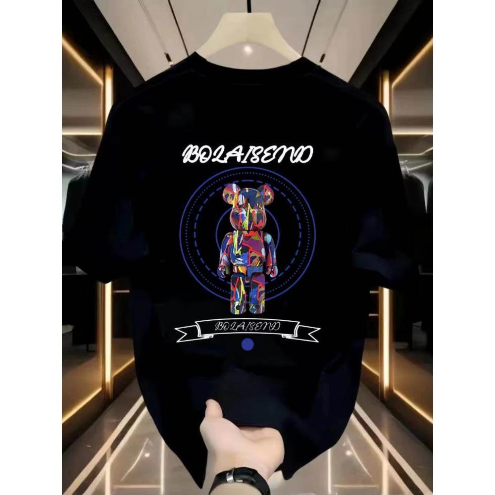 2026 Summer New Breathable Pure Cotton Casual Unisexs And Unisexs Printed Shortsleeved Top Is All Fashion Streetwear Hip Hop