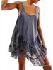Spring Lace Sleeveless Flowy Mini Dress - New Arrival
