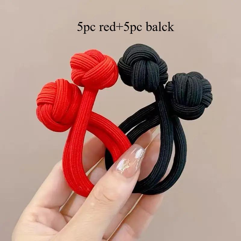 10pz Elastici per Capelli da Donna Elasticizzati con Nodo, Elastici per Coda di Cavallo, Accessori per Capelli alla Moda per Uso Quotidiano, Uscite, Casual