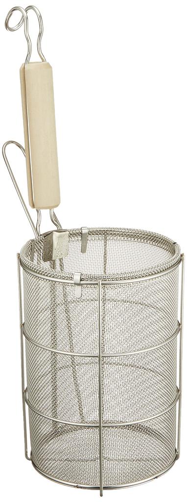 Shinkoshi Works TS Wooden Handle Spaghetti Stainless Steel Natural ASP03003 Fryer, Small, Body (18-8) / Handle Wood, Japan,