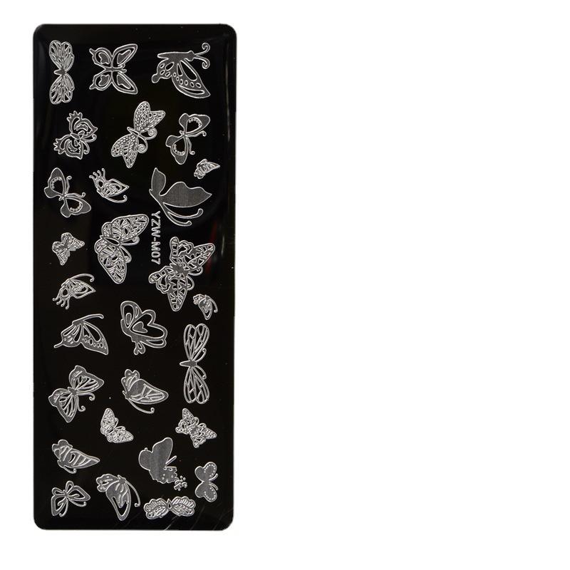 Nail Art Rectangle Printing Plate Printing Nail Polish Steel Plate Template Printing Transfer Printing Diy Seal Printing Plate Tool