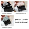 3 Piezas/set Negro/Azul/Gris Bolsa de Almacenamiento de Viaje Comprimible Portátil de Gran Capacidad Bolsa de Almacenamiento Cubos de Embalaje para Maleta/Equipaje