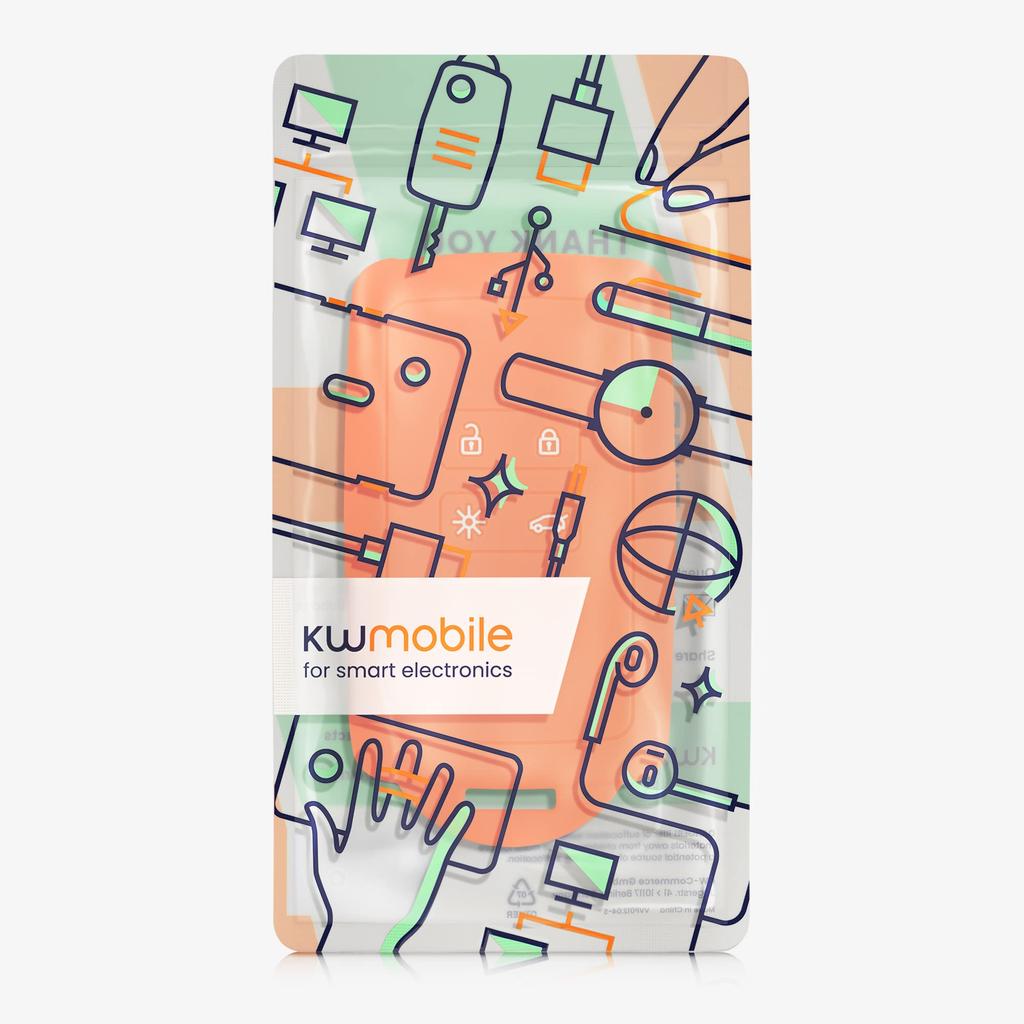 kwmobile Chave Inteligente de Carro Renault 4 Botões (Compatível com Keyless Go