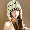 Pearls Crochet Tassels Cap Handmade Weave Basin Hats Cute Knitted Beanies Caps  Outdoor