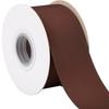 [Tekdeere]Width 50mm Solid Brown Grosgrain Ribbon, Perfect for Gift Wrapping, Sewing, Hair Accessories, Wedding Decorations - 22 Meters/roll