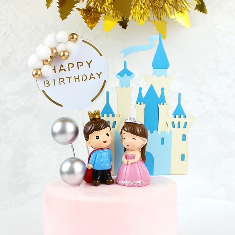 Palace Princess Cake Topper For Wedding Birthday Baking Supplies Party Decor