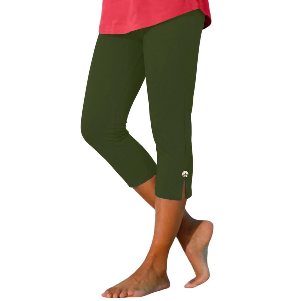 Modische farbige High-Waist-Sport-Yoga-Freizeit-Cropped-Hose für Damen