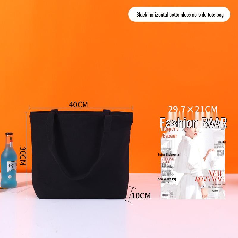 High-End Custom Logo Canvas Tote Bag - White, Blank, Personalized Printing