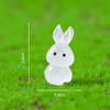 8Pcs Luminous Rabbit Miniature Figurines Fairy Garden Decoration 8 Postures Cute Bunny Home Decor Glow At Night Desk Ornaments