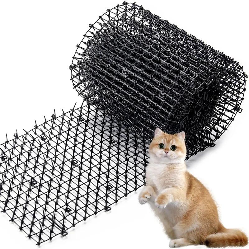 Garden Household Dog Cat Repellent Mat - 2M Plastic Spike Scat Tool Polypropylene Anti-Animal Deterrent 4