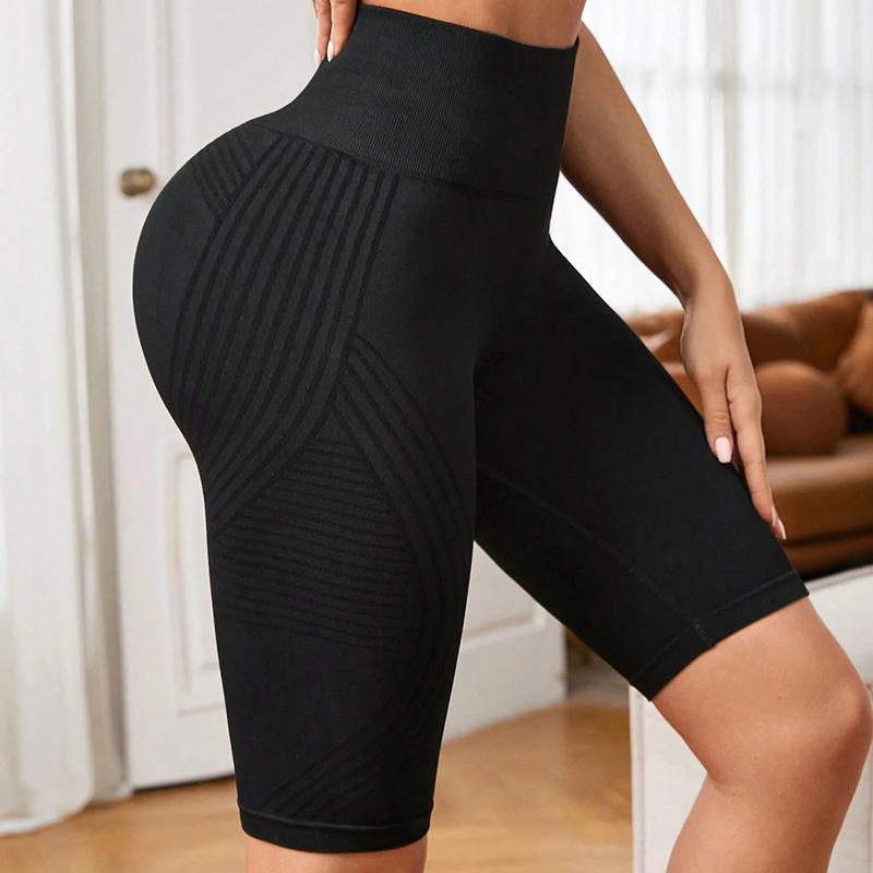 European-American Seamless Butt Lifting High-Waist Yoga Shorts
